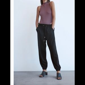 Zara jogging pant Lyocell Blend Black Size XS